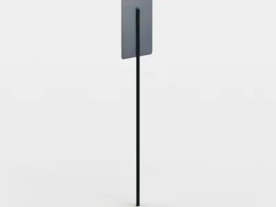 Do not enter sign Low-poly 3D model