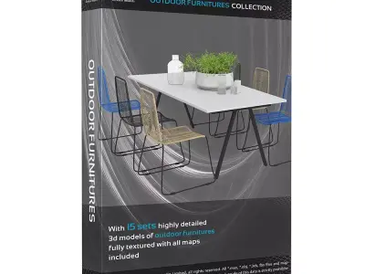 Outdoor furnitures Volumepack 16 models 3D model