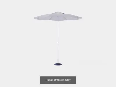 Collection of Outdoor Umbrella - 4 Models 3D Model Pack