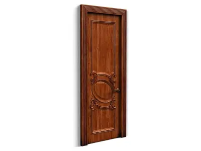 Door0009 wooden door 3D model