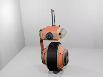 Futuristic Sci-Fi Robot Drone Low-poly 3D model