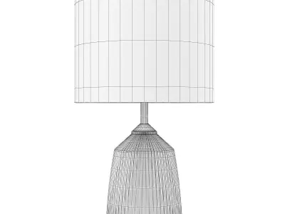 Bridget Ceramic Linen Shade Table Lamp Low-poly 3D model