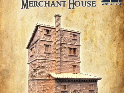 Caribbean Market House Tabletop Terrain 28 MM 3D print model