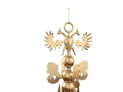 Chandelier in style of person Low-poly 3D model