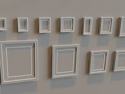 Photo Frame Model collection Low-poly 3D model
