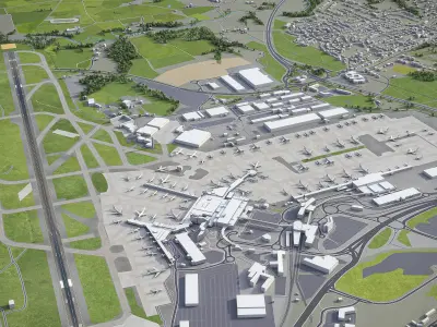 Manchester - Airport - MAN Low-poly 3D model
