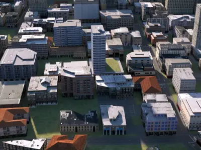 City 42 Low-poly 3D model