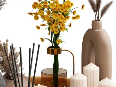 Decorative set 08 3D model 7