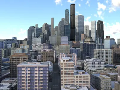 City 82 Low-poly 3D model