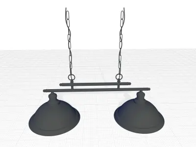 Antique Brass Beverley Light Kitchen Island Linear Pendant 3D model purchase