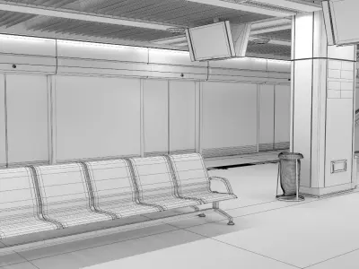 Subway Station in Shanghai  3D model