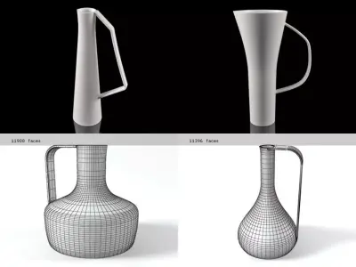 Hidria set of vases 3D model