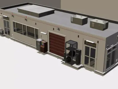 shop gas station 3D model