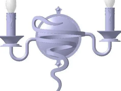 Snake lamp 3D model