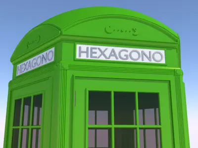 Classic British Phone Both Hexagonal 3D model