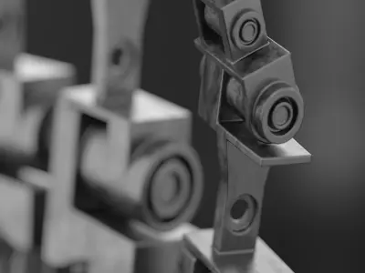 Mechanical High Poly Hand 3D model