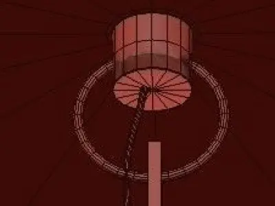 Untitled light chandelier with glass shades 3D model