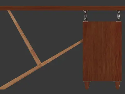 Writing Desk vol 1 Low-poly 3D model