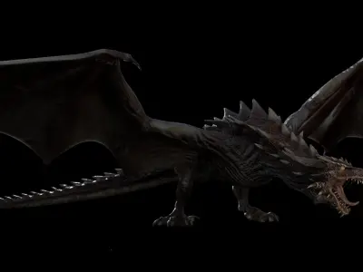  Dragon Creature Rigged 