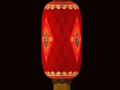 Chinese red lantern 3D model