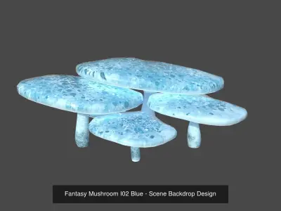 10 Fantasy Mushroom I Collection - Scene Backdrop Design 3D Model Pack