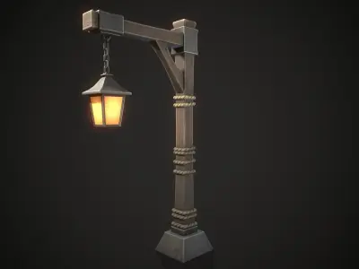 Street light Low-poly 3D model 19