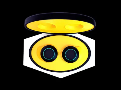 low poly Ear buds 3Dmodel Low-poly 3D model