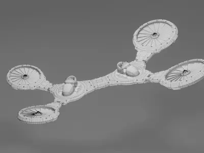 Flying Board Low-poly 3D model