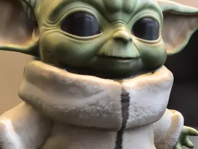 Baby Alien Yoda Low-poly 3D model