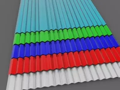 Roof Tiles Tin Sheet 3D model