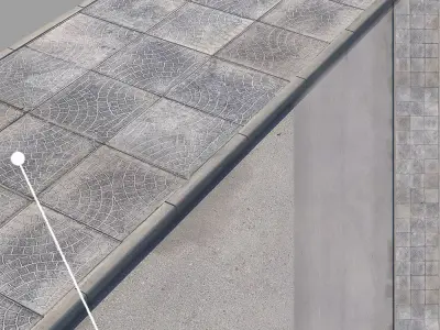 pavement piece of metal 3D model