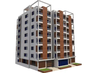 Apartment building 15 3D model