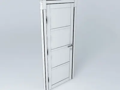 Wood door 2  3D model
