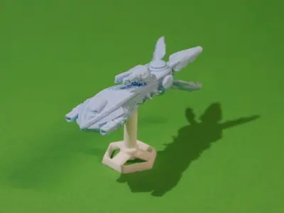 Broadclub Combat Cruiser Spaceship 3D print model