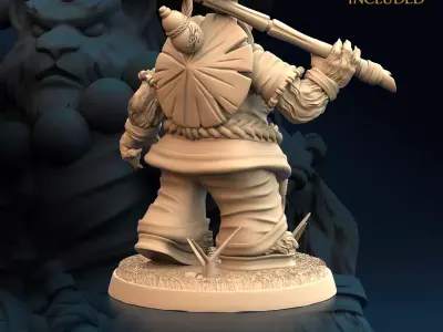 Panda Sentinel of the Golden Echo A 3D print model