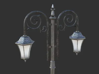 Street Lamp Low-poly 3D model