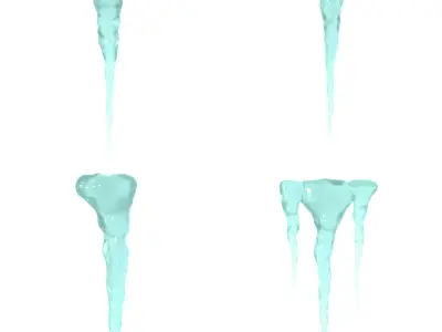 Icicle collection 3D model