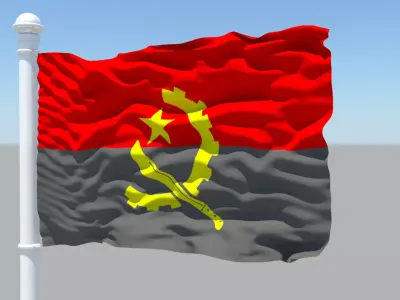 Angola Flag 3D model