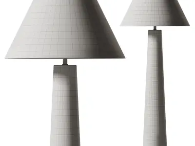 POLAR WHITE CEMENT FLOOR LAMP 3D model