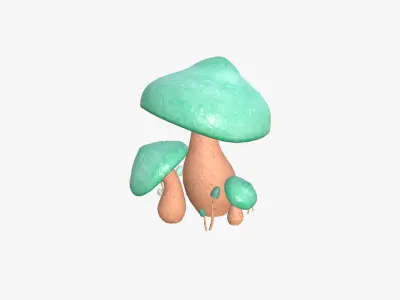 Fantasy Mushroom A11 Realistic - Scene Backdrop Design Low-poly 3D model