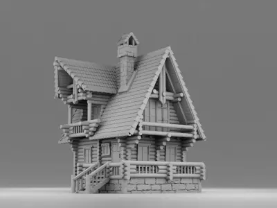 Small slavic house 3D print model