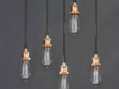 Edison Lamp Pendant 3D model