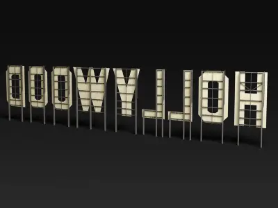 Hollywood sign 3D model