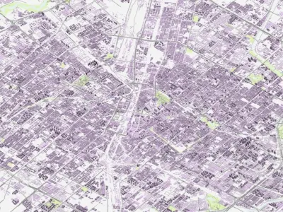 Zhengzhou City urban planning maquett  building 3D Topography 3D model
