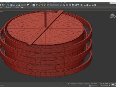 Roswell Drum Pendant Light Low-poly 3D model