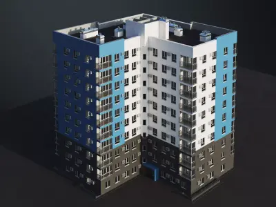 Multi-storey building 3D model