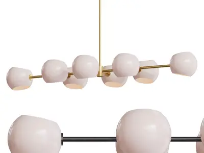 Xaviero Glass Island Chandelier 3D model