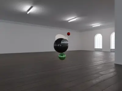 HDRI - Art Museum Gallery Interior 36 - 8192x4096 Texture