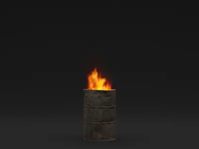 Burning barrel vdb 3D model
