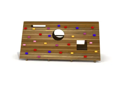 Kids Game Play Equipment 018 Wood Climber Low-poly 3D model